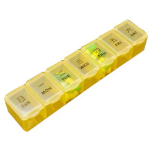 Portable 7-Day Pill Box with Transparent Dustproof & Moisture-Proof Lid, Compatible with Travel & Business Trips