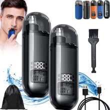 Ultimate 2-in-1 Nose Hair Trimmer, Portable Nose Hair Trimmer, with IPX7 Waterproof and Dual Edge Blades for Easy Cleaning