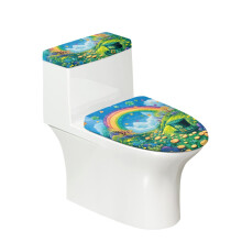 Housse de siège de toilette souple, compatible avec toutes les formes de toilettes, motif prairie de la Saint-Patrick