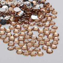 2000 peças de strass de resina com base plana para decoração de capas de celular e unhas (2/3/4/5 mm)