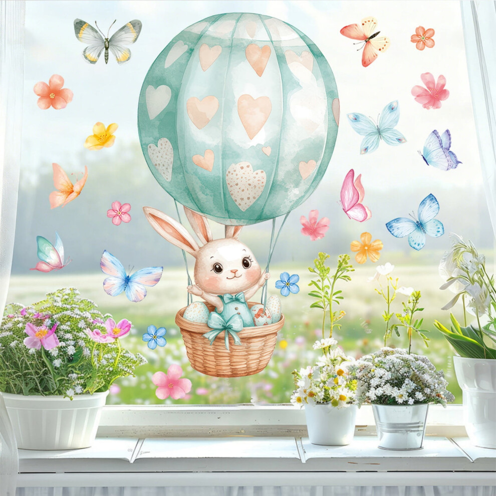 Easter Window Clings Â Bunny And Butterfly Stickers, 1 975221360106