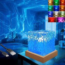 Aurora Borealis Night Light Projector for Kids – 3/16 Colors, Dynamic Wave Cube Lamp with Remote, Compatible with Bedroom, Nursery, Living Room,