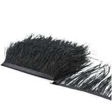 1 Meter Ostrich Feather Trim 8-10cm Plumes Ribbon Selvedge for DIY Wedding Dress Decoration Crafts Accessories Handmade Crafts Supplies