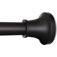 Black Spring Tension Shower Rod, 28-80 in, Adjustable Stainless Steel, No Drill, Non-Slip, Rust-Proof, Fits 2-4 in Diameter