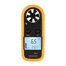 Handheld Digital Anemometer with LCD Display, Measures Wind Speed, Temperature & Wind Chill