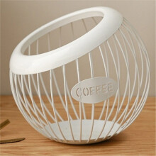 Large Capacity Coffee Pod Holder, Metal Organizer for Espresso Pods & Coffee Storage, Perfect Coffee Bar Decor