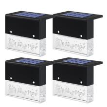Easy Installation & Maintenance-Free, Solar-Powered Deck Lights For Multi-Mode Color Changing Decor, Waterproof Outdoor Lighting, 4PCS