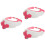 3Pièces Casquettes Shampooing Rouge Facile À Transporter 5