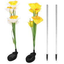 Easy-Install Pathway Lighting, Solar-Powered Daffodil Stake Lights For Your Garden Oasis, Outdoor Waterproof Garden Lights That Embrace Nature's