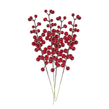 Artificial Winterberry Sprigs, Red Berries Stems25Cm Waterproof Berry Branches for DIY Holiday Decor