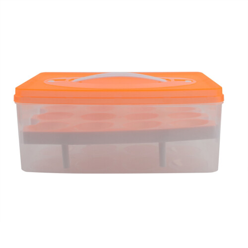 Durable Egg Tray, Two-Tier Egg Container For Home And Kitchen, Stackable Egg Storage Box Offers Efficient Space Management, Egg Carrier With Handle
