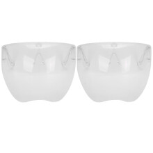 Verstelbaar gezichtsscherm, 2 stuks herbruikbaar met krasbestendige high-definition lens, volledige gezichtsbescherming, anti-condensmasker voor