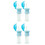 4Pcs Lightweight Sky-Blue Toddler Beverage Bottle Caps 4