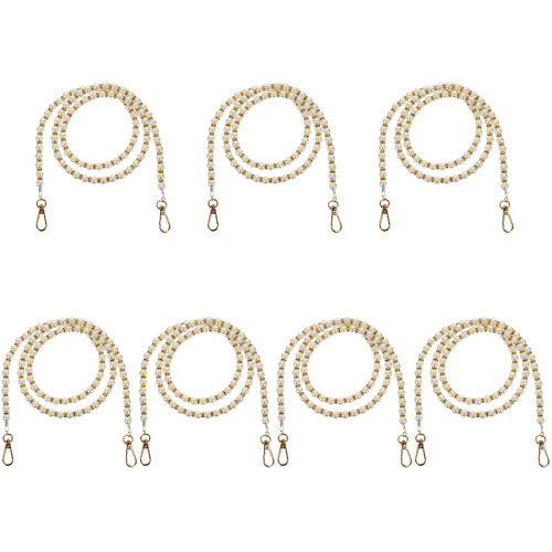 7Pcs Lightweight Pearl Bag Chain Replacement Strap for DIY Purse Decor 1