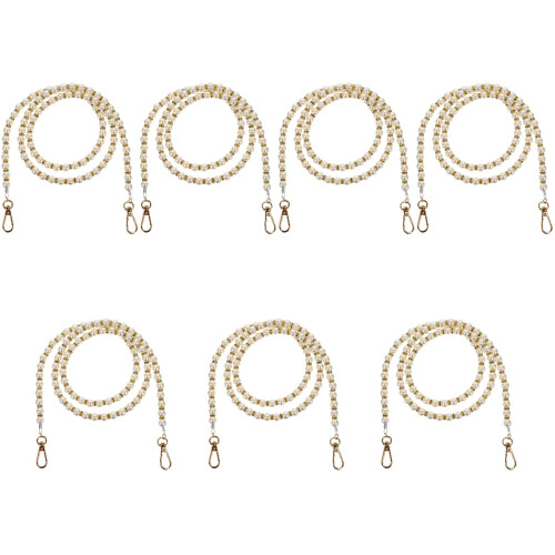 7Pcs Lightweight Pearl Bag Chain Replacement Strap for DIY Purse Decor 2