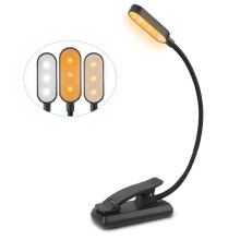 Reisvriendelijke leeslamp met aanpasbare verlichting, flexibele zwanenhals, oplaadbare leeslamp voor nachtlezers.