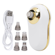 Facial Deep Cleansing Machine, Portable USB-Charged Blackhead Vacuum with Ergonomic Grip, Microcrystalline Suction Head for Skin Rejuvenation