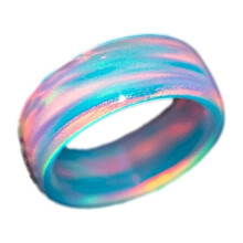 Skin-Friendly Silicone Ring, Comfortable Fit Engagement Silicone Ring with Anti-Rust Polishing, Flexible Rubber Band for Wedding, Breathable Durable