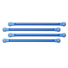 Verbeterde prestatieverhogende ophangingsarmen voor LOSI1/8LMT4WD, Aluminium7075 Bovenste 4-armige stangenset met uitgehold ontwerp, meerdere gaten