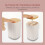 2Pcs Stylish Grey Floss Box with Bamboo Lid Toothpick Holder 6