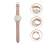 4Pièces De Mode Rose, Bracelet Et Ajustable Pour 8