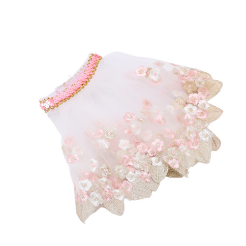 Ρυθμιζόμενη φούστα τούτου για κατοικίδια με τρισδιάστατο άνθος δαμασκηνιάς, 2