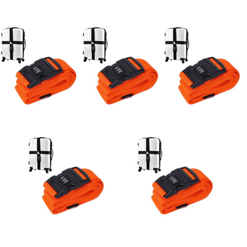 5Pièces Sangles De Solidité Orange Pour Voyage 1