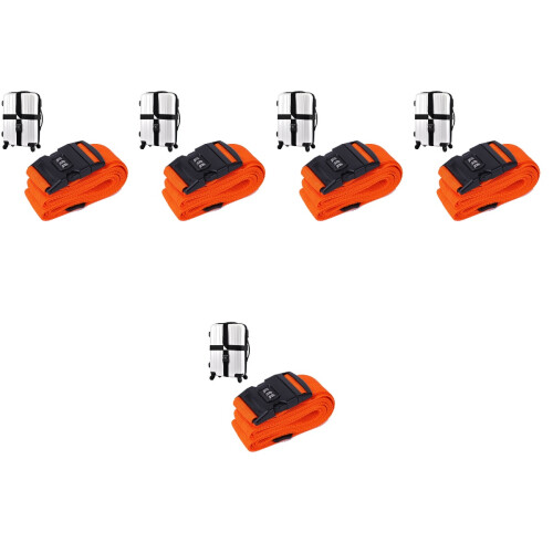 5Pièces Sangles De Solidité Orange Pour Voyage 2