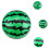 2Pièces Ballon Pastèque Gonflable Vert Pour Jeux D'extérieur Enfants 3