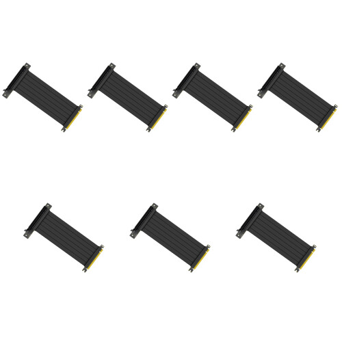 7Pcs Pci Express Riser Cable 3.0 GPU Extension Black Flexible Durable 2