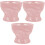3Pcs Pink Ceramic Dessert and Salad Bowls Decorative 2