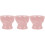 3Pcs Pink Ceramic Dessert and Salad Bowls Decorative 3