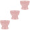 3Pcs Pink Ceramic Dessert and Salad Bowls Decorative 4