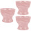 3Pcs Pink Ceramic Dessert and Salad Bowls Decorative 5