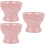 3Pcs Pink Ceramic Dessert and Salad Bowls Decorative 6