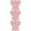 3Pcs Pink Ceramic Dessert and Salad Bowls Decorative 7