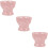 3Pcs Pink Ceramic Dessert and Salad Bowls Decorative 8