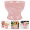 3Pcs Pink Ceramic Dessert and Salad Bowls Decorative 9