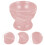 3Pcs Pink Ceramic Dessert and Salad Bowls Decorative 11