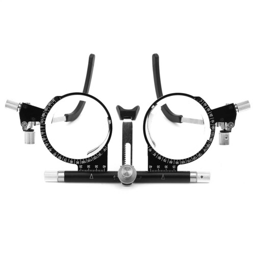 Optician Eye Test Frame for Vision Screening, 360 Rotation Clear Scale Lines, Full Function Optometry Frame with Adjustable Nose Pad Height and 2