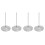 4Pcs Silver Receipt Spike Metal Menu Fork for Office and Cafe 2
