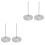 4Pcs Silver Receipt Spike Metal Menu Fork for Office and Cafe 3