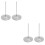4Pcs Silver Receipt Spike Metal Menu Fork for Office and Cafe 6