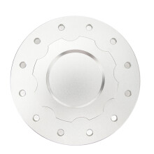 SLFCC 01 3in 12-Hole Aluminum Fuel Cell Cap Silver