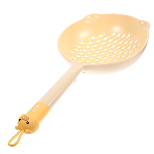 4Pcs Yellow Nylon PVC Mesh Strainer with Handle Kitchen Pasta Colander 1