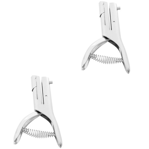 2Pièces Perforateur Papier Unique Avec Bac À Déchets Couleur Argent 1