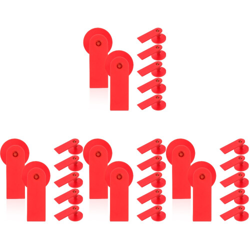 400Pcs Veterinary Ear Tags for Cattle Sheep Pig Durable Watermelon Red 2