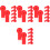 400Pcs Veterinary Ear Tags for Cattle Sheep Pig Durable Watermelon Red 4