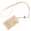 4Sets Beige Work Id Badge Holder with Detachable Lanyard for Office 3