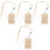 4Sets Beige Work Id Badge Holder with Detachable Lanyard for Office 4